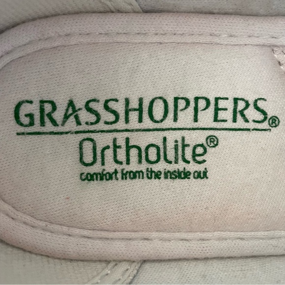 Grasshoppers Ortholite White Tennis Shoes Lace Up Size 7.5 Wide - Picture 4 of 11
